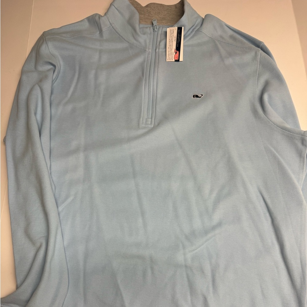 Vineyard vines Light Blue Quarter-Zip Pullover